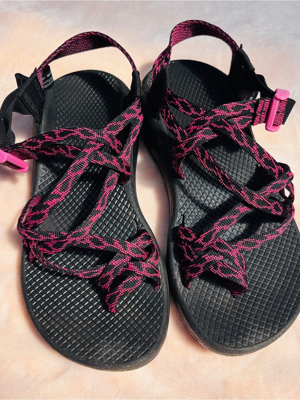 CHACO ZX 2 |Black and Pink Double Strap Sport Sandals
